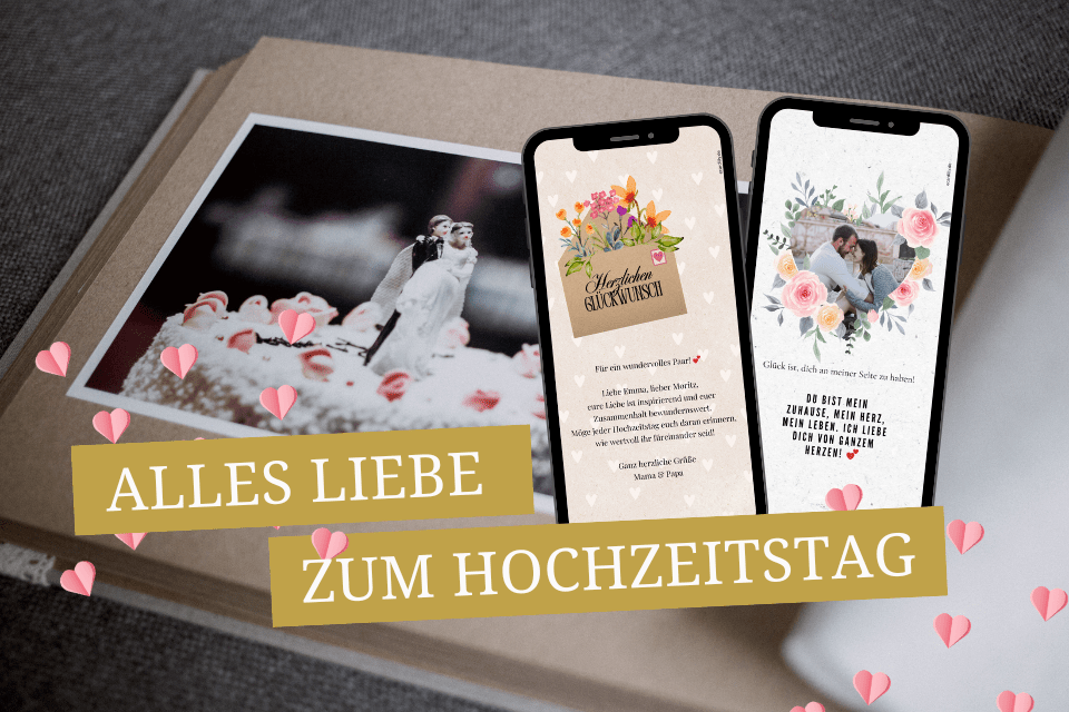 Alles Liebe zum Hochzeitstag: Die schönsten Glückwünsche zum Jahrestag