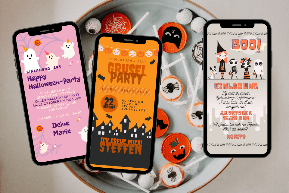 Halloween-Party Einladung: Schaurig schöne digitale Karten