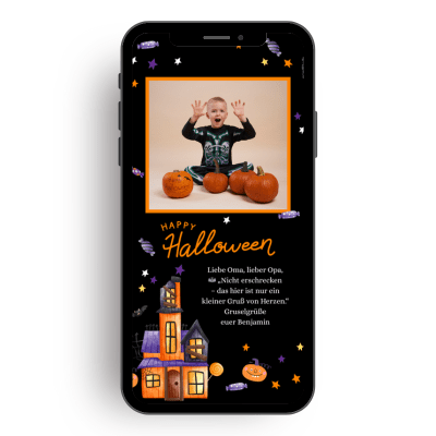 Halloween Einladungskarten für WhatsApp - eCARDILLY