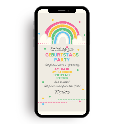 WhatsApp Einladung zum Kindergeburtstag