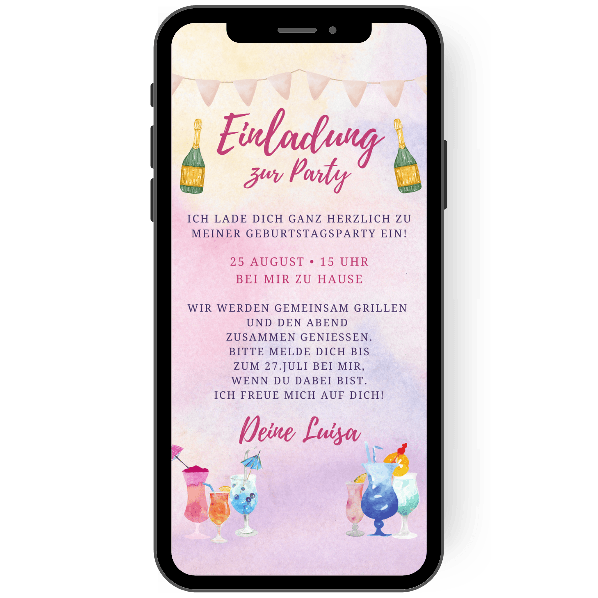 Rustikale Party-Einladungen Mit Umschlägen – 25 Stück Für Hochzeit, Geburtstag & Mehr