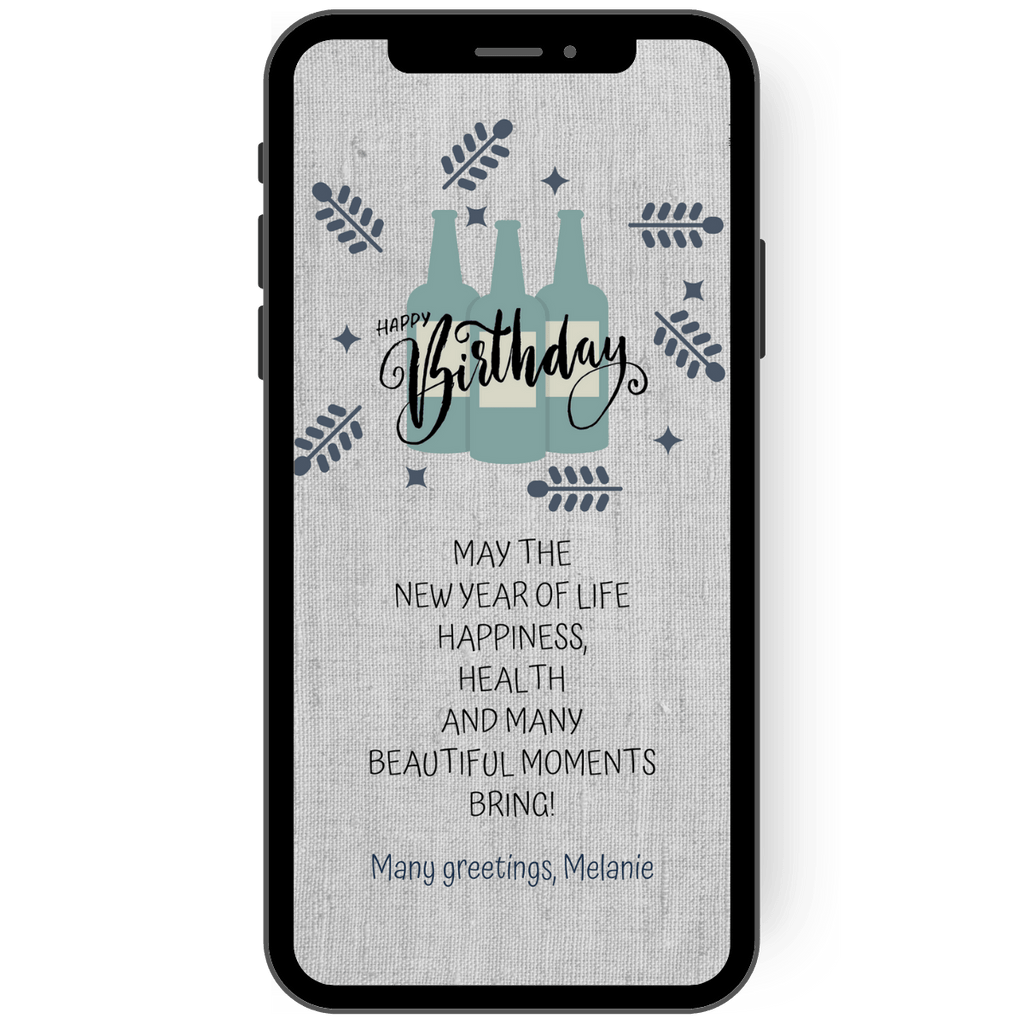 Great greeting card for men or women. Send a happy birthday, all the best, good luck, health and wonderful moments with a digital birthday greeting card. Surprise friends, acquaintances and colleagues with a digital greeting card or eCard.