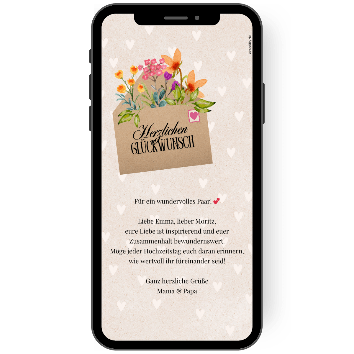 Wee Blue Coo Grußkarte Tomaten Wortspiel – Personalisierbar, Hochzeitstag, Liebeskarte