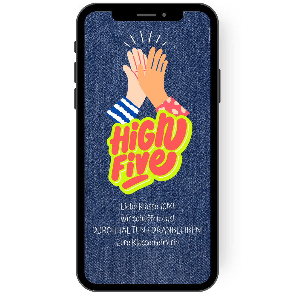Tolle Grußkarte zur bestandenen Prüfung oder als Motivation mit einem high five