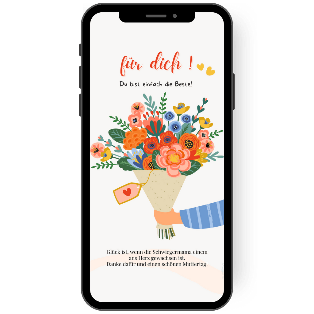 Toller digitaler Blumenstrauß zum Muttertag bunte Blumen