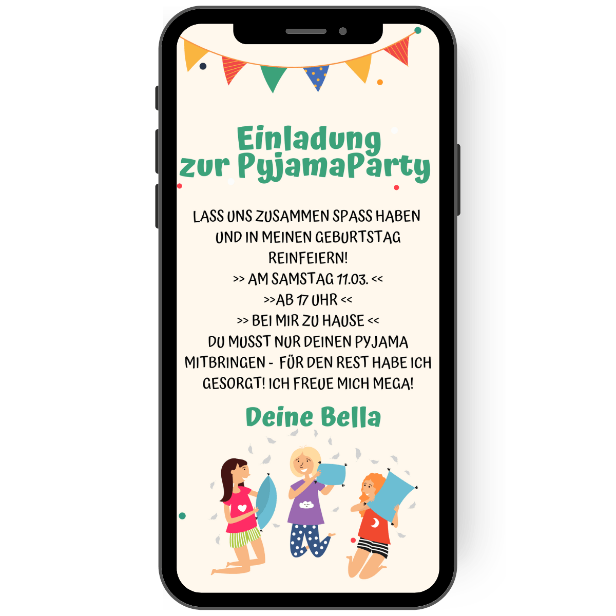 einladung übernachtungsparty zelten Digitale Einladung zum Geburtstag Sleepover- oder Pyjama-Party – eCARDILLY