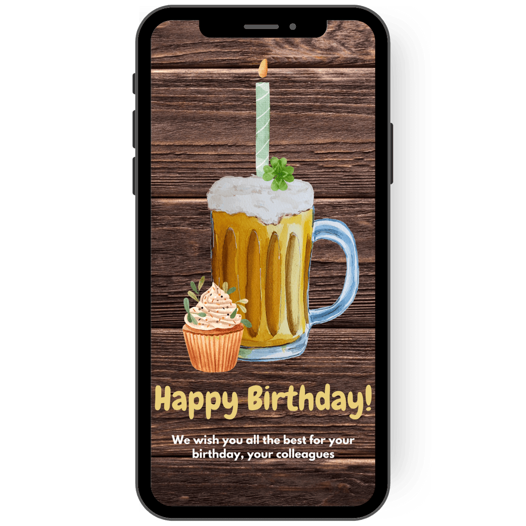 Rustic and beautiful WhatsApp birthday card for men