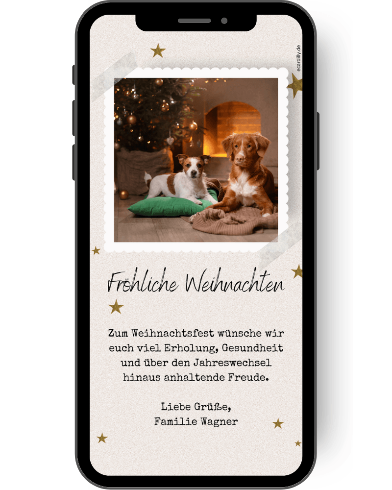 Advent - frohe Weihnachten - Glücksmomente - gold - Kraftpapier - mit Foto - Saisonell - stern - Weihnachten - Weihnachtskarte - Weihnachtspost de