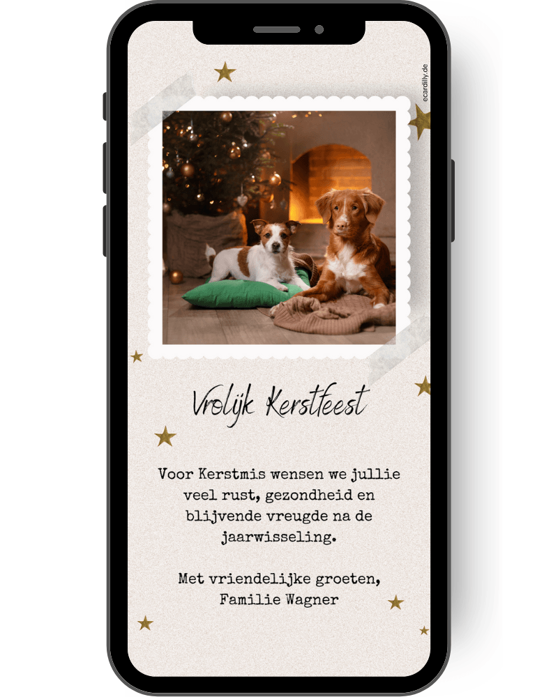 Advent - Vrolijk Kerstfeest - Moments of happiness - goud - kraftpapier - met foto - seizoensgebonden - ster - kerst - kerstkaart - kerstpost nl