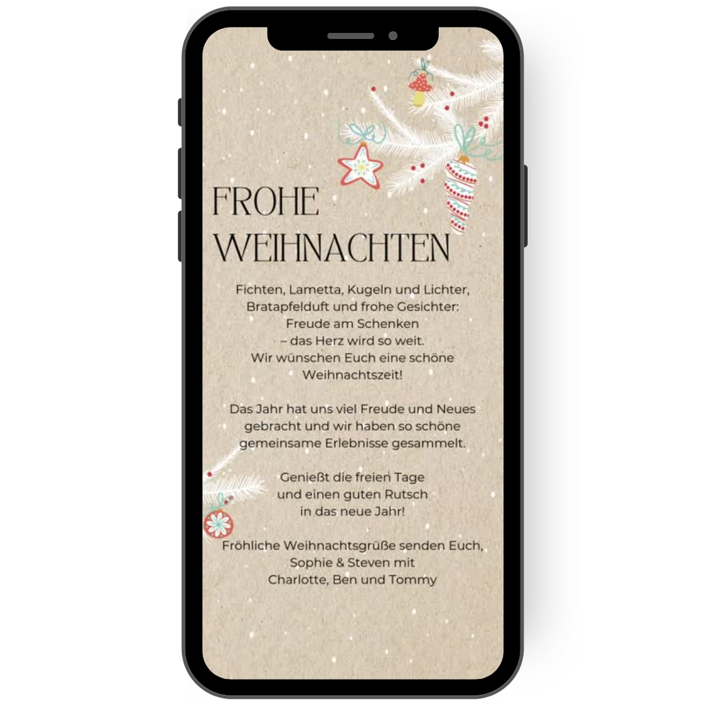 Animiertes Weihnachtsvideo mit bunten Kugeln