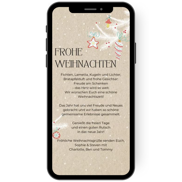 Animiertes Weihnachtsvideo mit bunten Kugeln