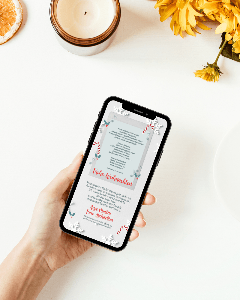 digitale Weihnachtsgrüße - Weihnachtslieder - Danke sagen - Mistelzweig - WeihnachtseCard de