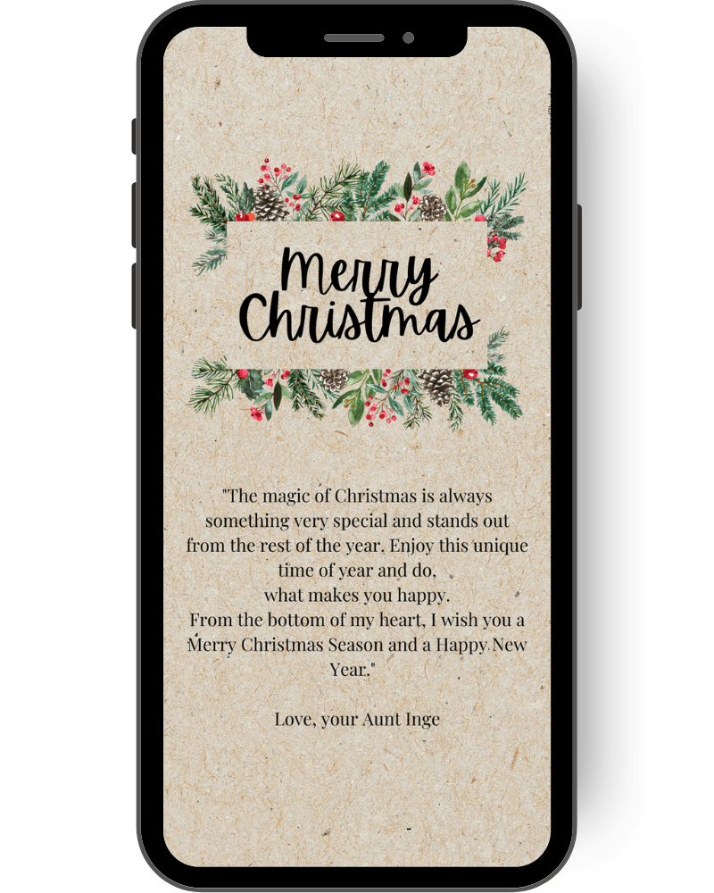 advent - merry christmas - green - kraft paper - mistletoe - red - seasonal - christmas - christmas greetings - christmas card - christmas mail - winter - branches en
