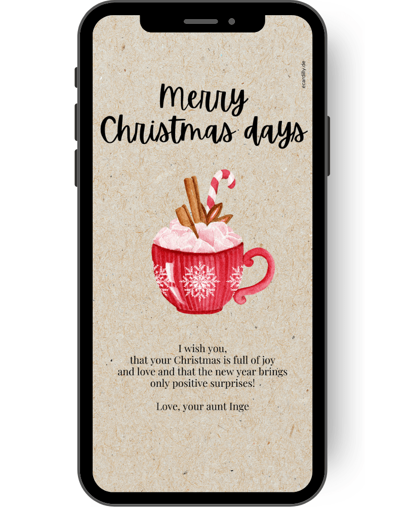 advent - merry christmas - cocoa - mulled wine - kraft paper - red - seasonal - snowflake - saying - cups - christmas - christmas greetings - christmas card - christmas mail en