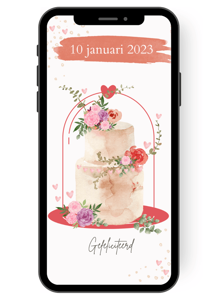 bruiloft-wenskaart-cake-roze-hart-ecardilly nl