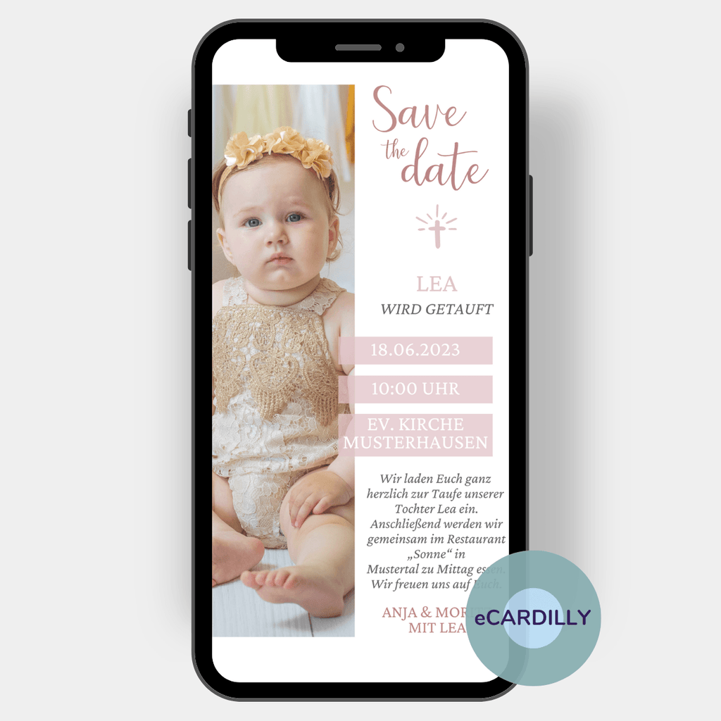 Save The Date Taufe Whatsapp