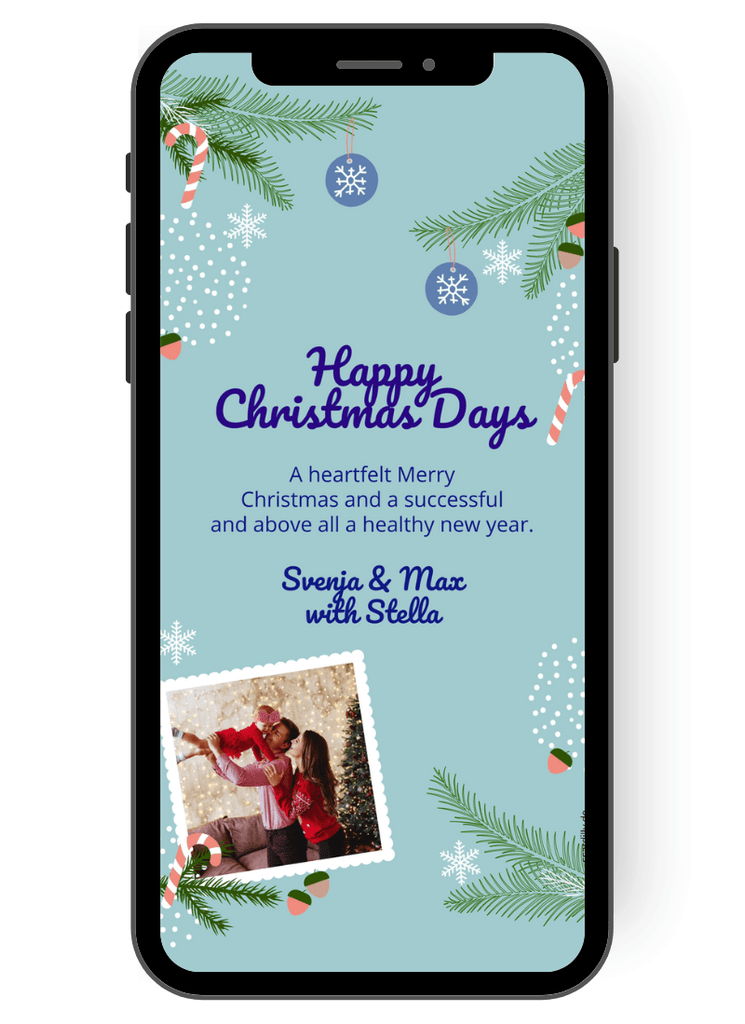 merry christmas - with photo - seasonal - christmas - christmas card - christmas mail - candy cane - branches en