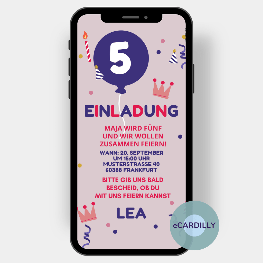 Tolle Einladungen zum 1. Geburtstag Bezaubernde Designs als eCard