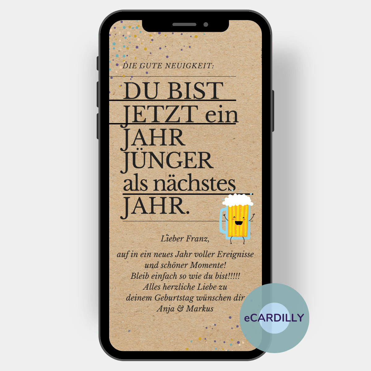 Digitale Geburtstagsgrüße mit kleinem Spaß verschicken – eCARDILLY