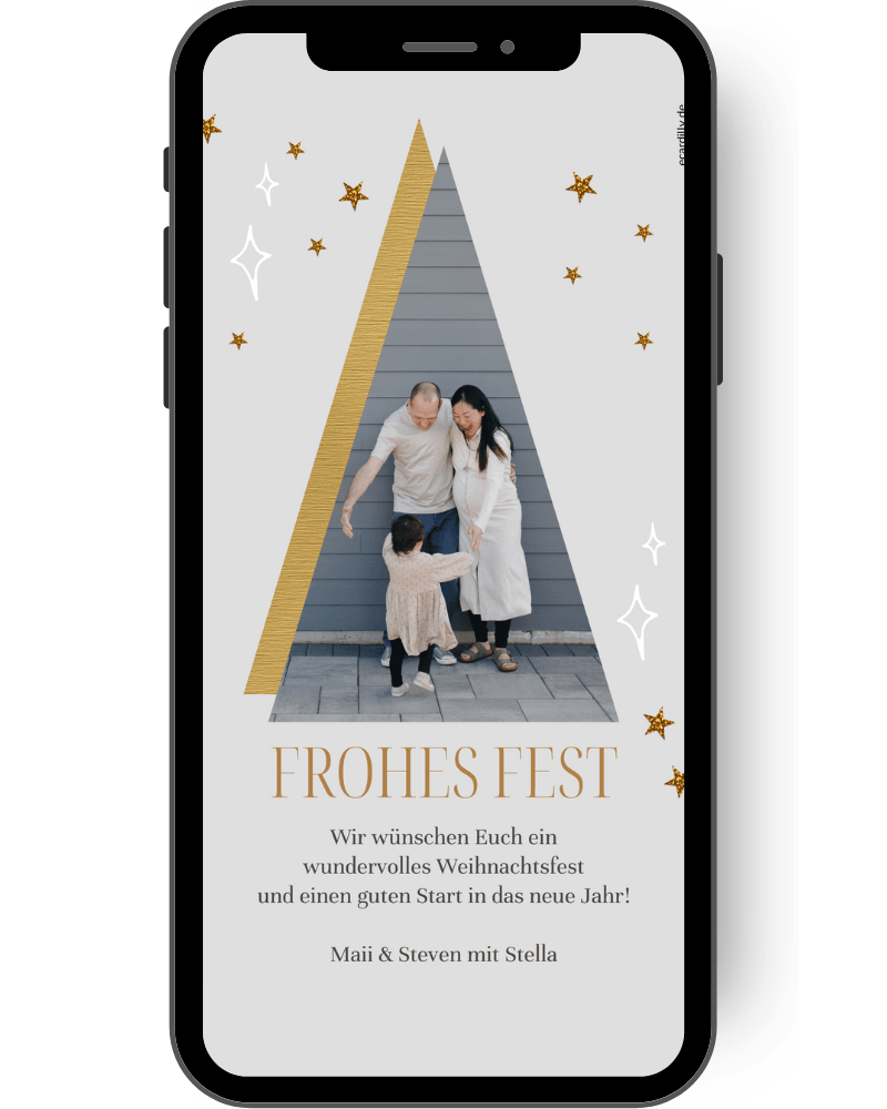 WhatsApp Vorlage Weihnachtskarte mit Foto - modern & stilvoll – eCARDILLY